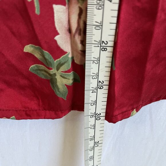 Lord & Taylor Womens 100% Silk Floral Button Up Blouse Sz L Flowy Lightweight - Picture 6 of 8